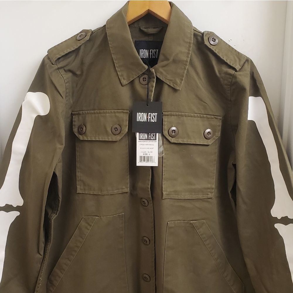 🤩New with tags Iron Fist Bone in Military jacket sizes S & M - Picture 2 of 8